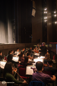 The Shen Yun World Company orchestra during rehearsal before performing in Ottawa. (Photo by Ben Chen) 