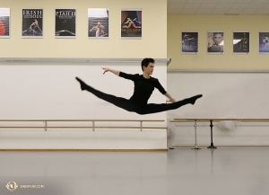 Back in Europe, dancer Peter Kruger warms up in Rotterdam&mdash;the second-largest city in the Netherlands. (Photo by dancer Nick Zhao)