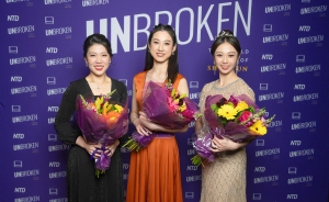 (L-R) Shen Yun orchestra violist Rachel Chen, Shen Yun principal dancer Angela Lin, and former Shen Yun dancer Alison Chen.